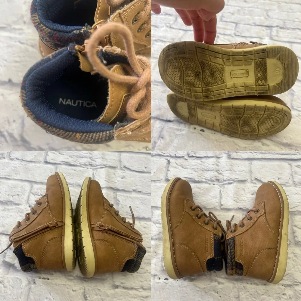Nautica Brown Ankle Boots Casual Work Style. SIZE‎ 11